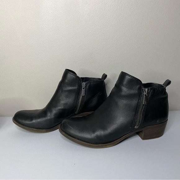 Lucky Brand Basel ankle boot black leather size 7.5 - Picture 4 of 9